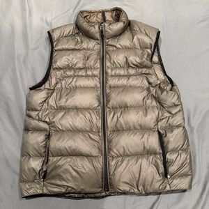 Ralph Lauren RLX Puffer Vest Mens XL Gray Down Puffer Outdoor Hiking